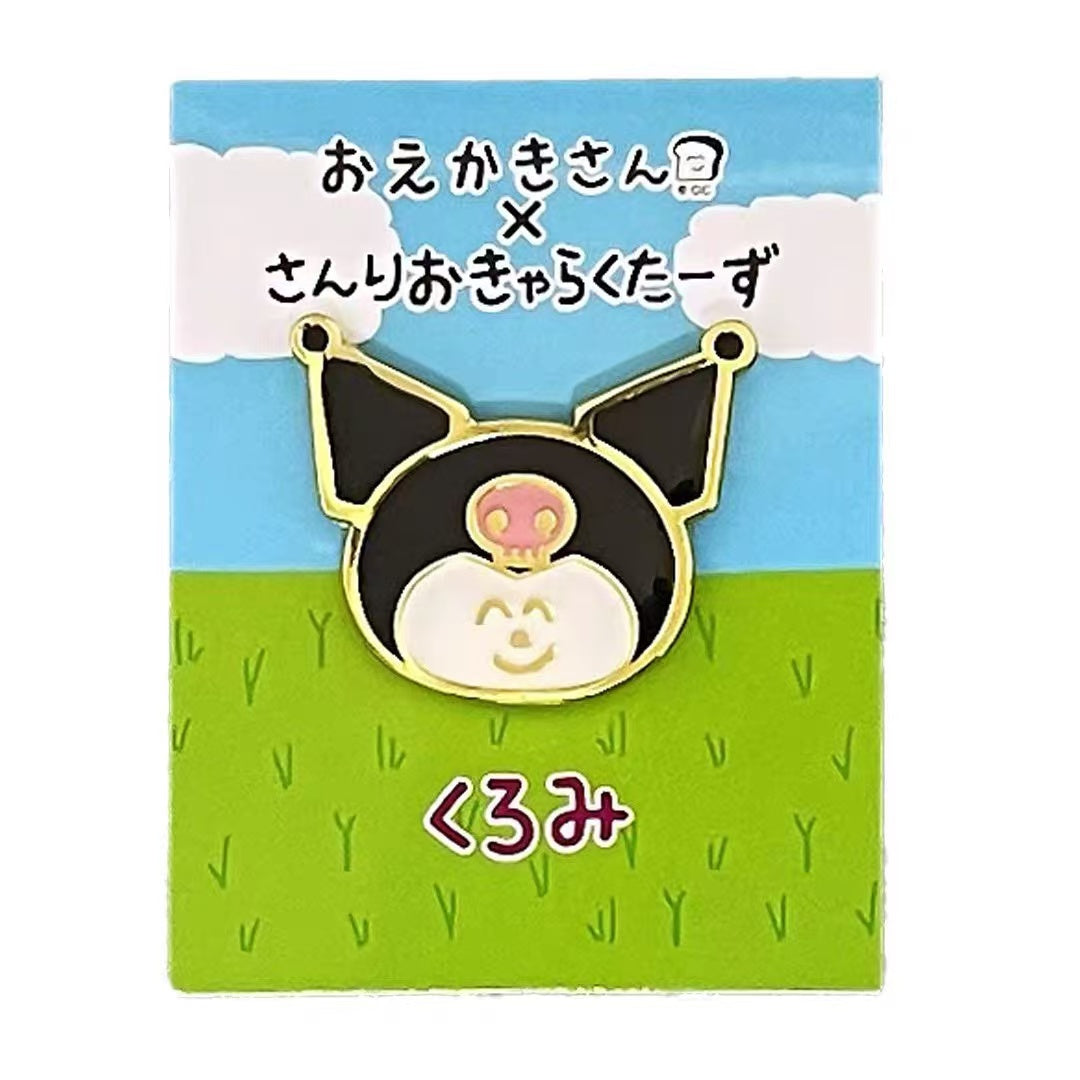 Sanrio｜Oekakisan ×Sanrio Pin Badge｜H20 x W25 approx.