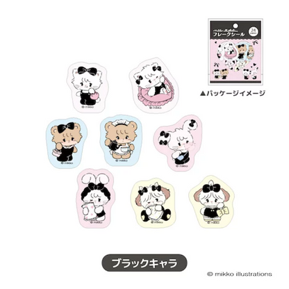 mikko illustrations｜Flake Sticker｜24 Sheets