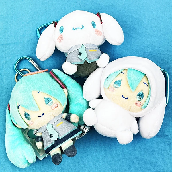 Hatsune Miku ｜Miku x Cinnamoroll Mascot with Carabiner｜11.3cm x 7.2cm x 7.3cm approx.