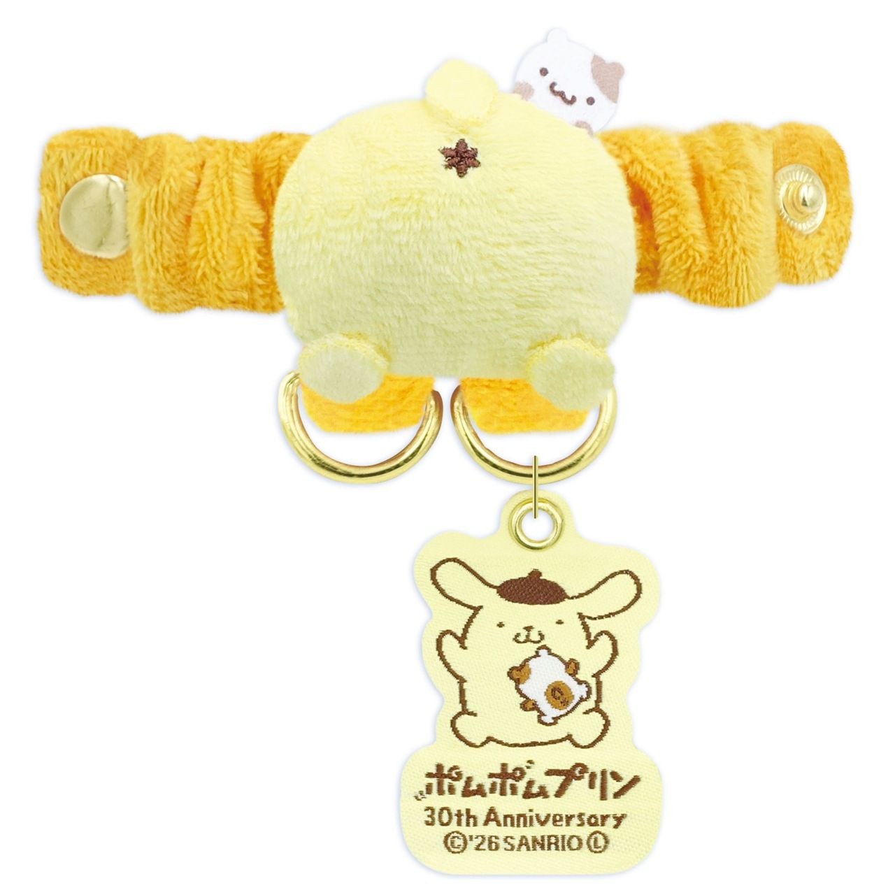 Sanrio｜Pompompurin 30th Anniversary Pair Strap Holder｜194 x 83 x 15 mm Approx.