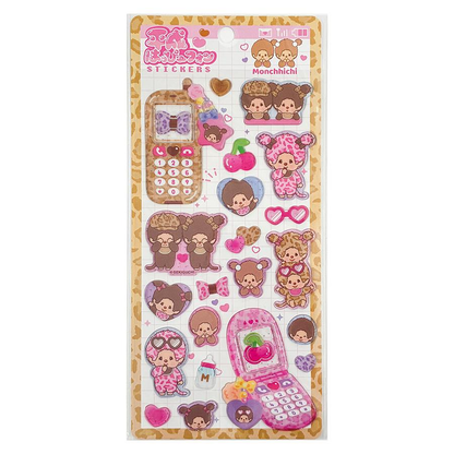 Monchhichi｜Heisei Happy Phone Sticker｜ 200x90x1mm approx.