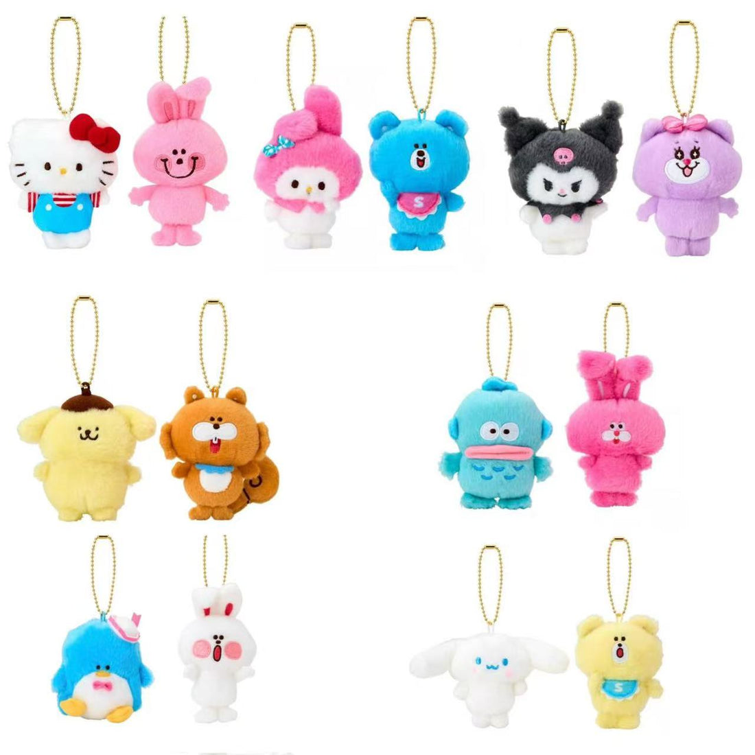 Sanrio｜swimmer (2nd Edition) Mascot Holder /Plush Keychain｜W6×D3.5×H11cm approx.