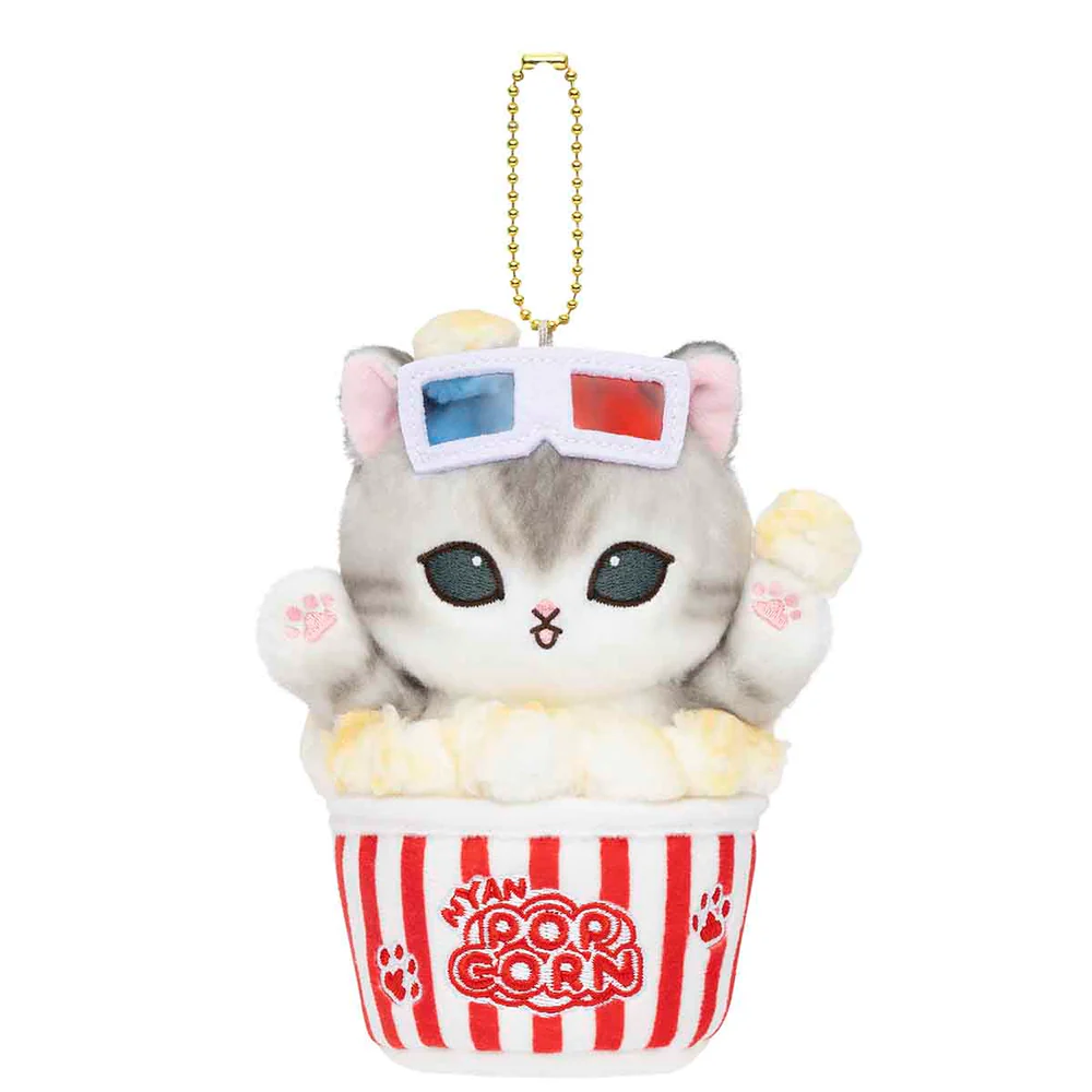 Mofusand｜mofumofu journey Popcorn Mascot Holder /Plush Keychain｜H150 x W135 x D90mm approx.