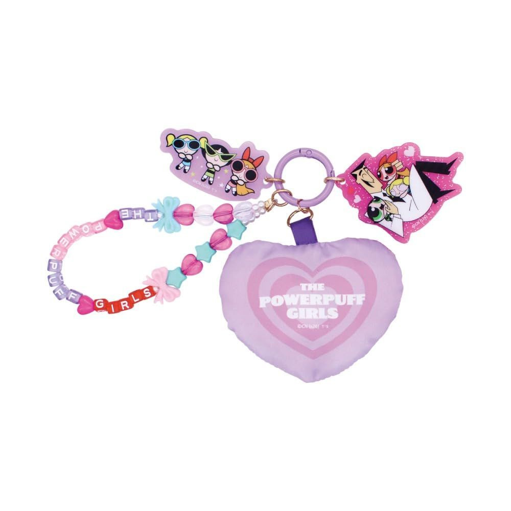 Powerpuff Girls｜Jingly Cushion Keychain/Keyring｜4.5 x 10.9 x 11.0cm approx.