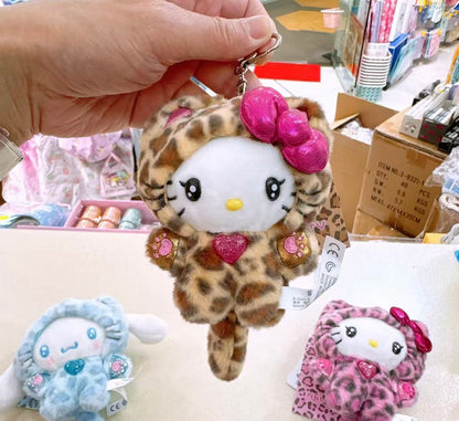 Sanrio｜Leopard Gal Cat Mascot Holder /Plush Keychain｜11×6×14cm approx.