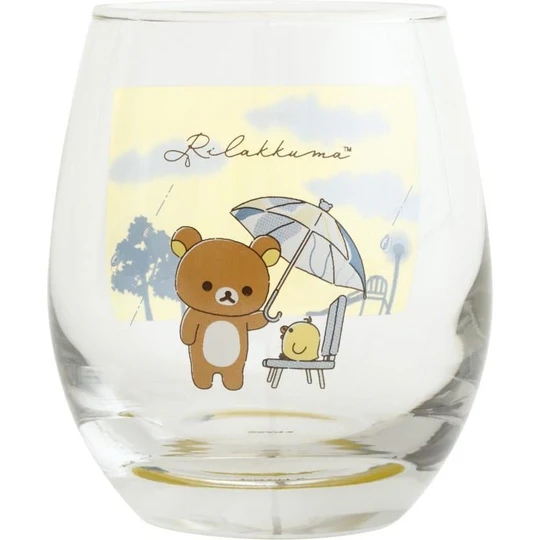 Rilakkuma｜Rainy Day to Sunny Swaying Glass Tumbler｜95×Φ80mm approx.