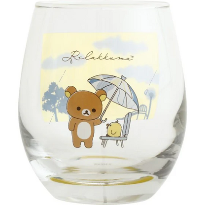 Rilakkuma｜Rainy Day to Sunny Swaying Glass Tumbler｜95×Φ80mm approx.