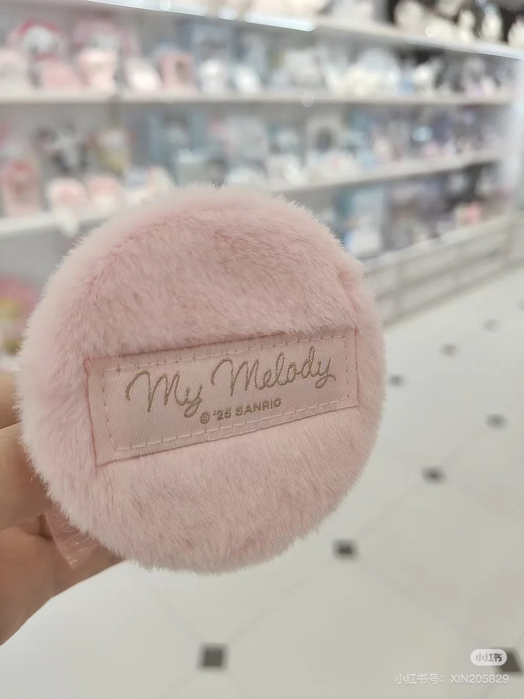 Sanrio三丽鸥｜My Melody Birthday 50th Anniversary Princess Ribbon Mirror美乐蒂50周年生日粉桃甜心系列毛茸茸脸型折叠化妆镜/正反面都可爱