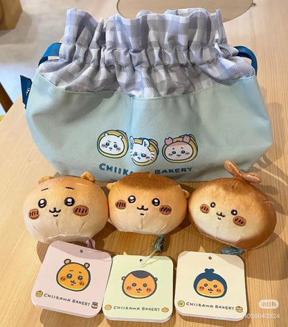 Chiikawa 吉伊卡哇｜Plush Toy / Chiikawa Bakery Bread-like Chewy Mascot面包店系列超好捏脸型可爱角色玩偶/摆件｜约 80×85×55mm
