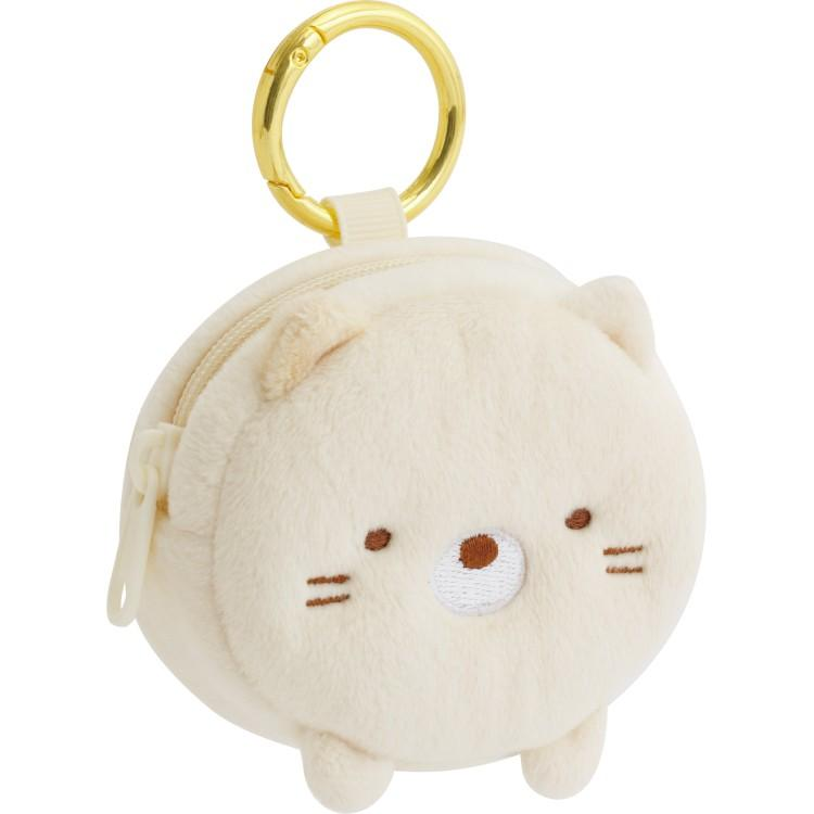 Sumikko gurashi｜Fluffy Face Mascot Mini Pouch with Carabiner｜60×70×30mm approx.