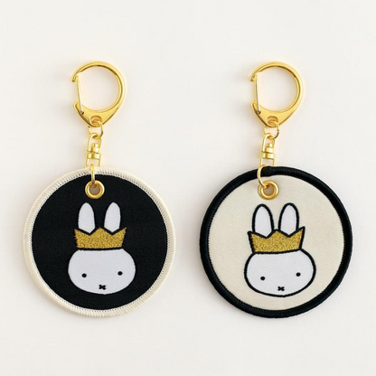 Miffy｜70th Anniversary Gold Crown Keychain/Keyring｜ φ62mm approx.