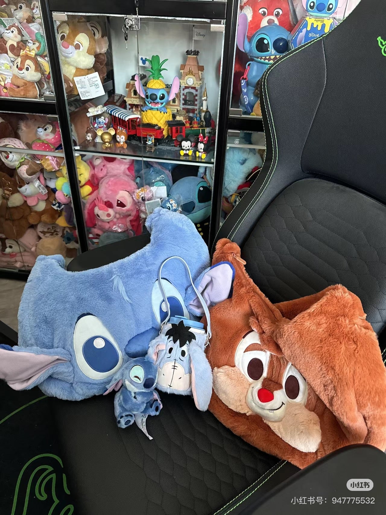 Disney SH｜萌动秋日毛茸茸大脸斜挎包/肩带可伸缩调节一包三用