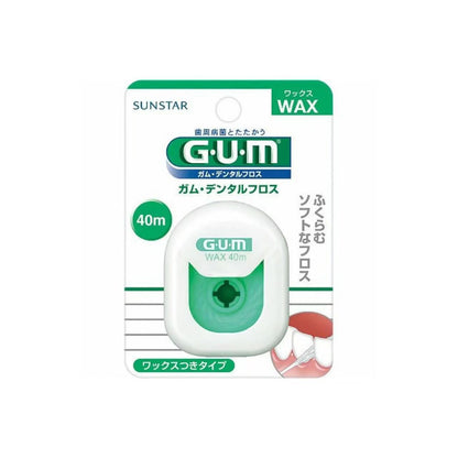 Sunstar盛势达｜GUM Dental Floss Waxed Type (Expandable Soft Floss)牙龈护理超细薄荷扁线牙线/便携牙线｜40m