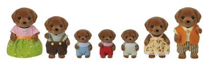 SylvanianFamilies森贝儿家族｜Chocolate Labrador Family巧克力拉布拉多家族套组/玩具/过家家5730