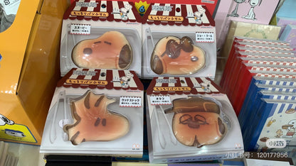 Snoopy史努比｜Peanuts Die-cut Sticky Notes / Bread可爱角色软软面包手感脸型便签本｜40枚入
