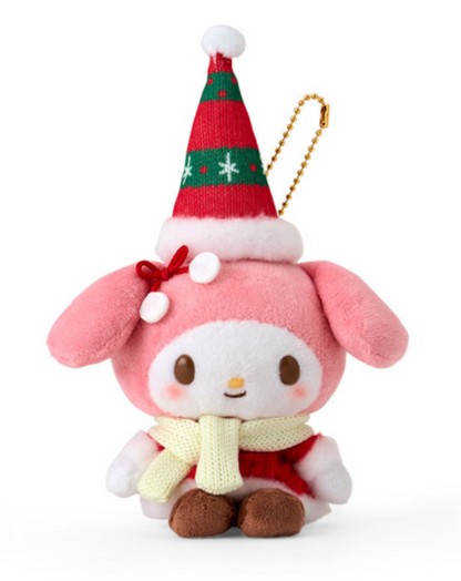 Sanrio三丽鸥｜Mascot Holder/ Christmas 2024圣诞限定可爱角色毛绒玩偶挂件/包挂｜约8.5×6.5×19cm