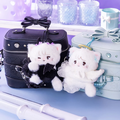 mikko illustrations｜Lil ala mode Devil &amp; Angel Mousse Fluffy Plush Penlight Attachable｜H130 x W110 x D80mm approx.