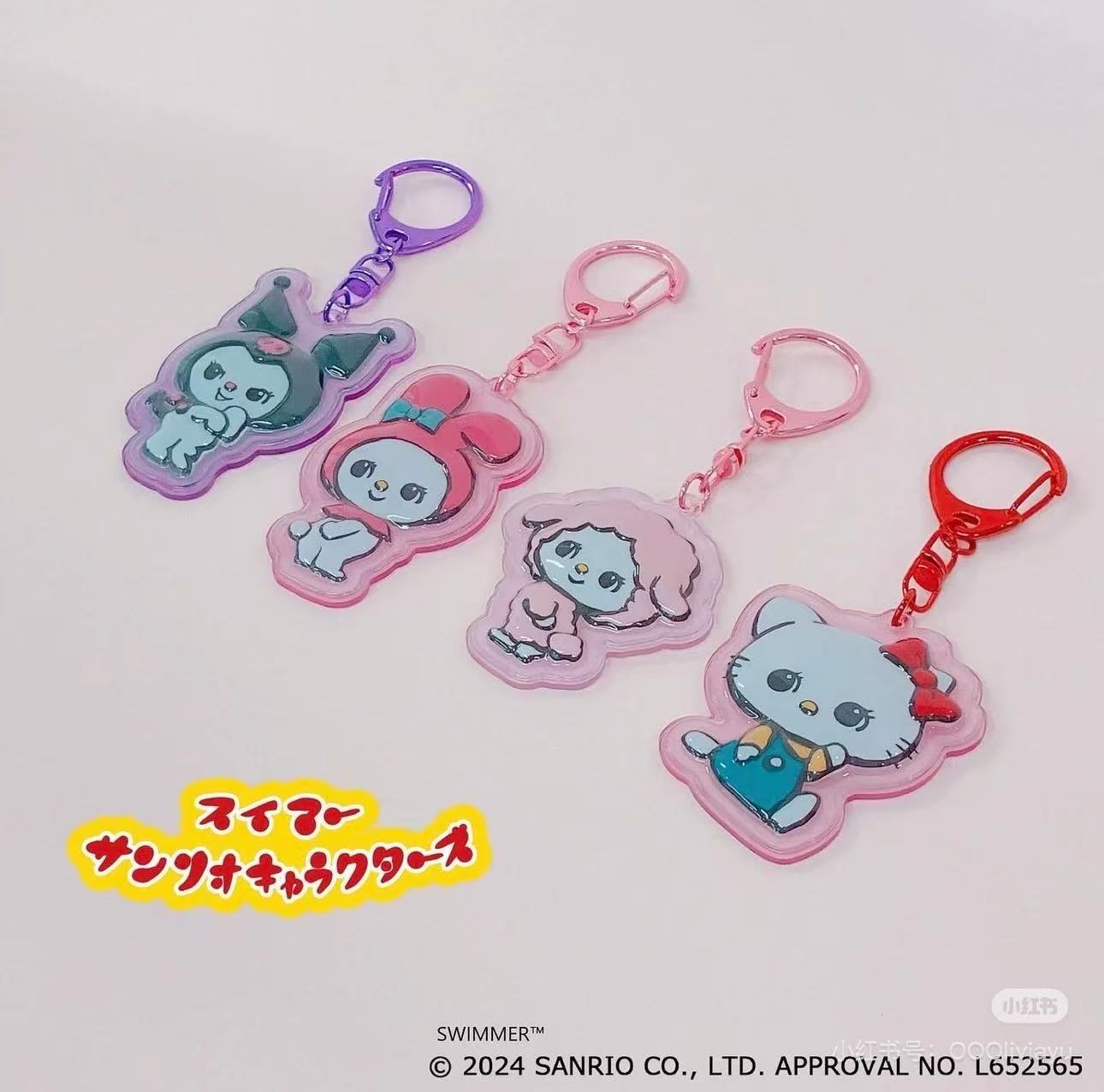 Sanrio｜swimmes Acrylic Keychain/Keyring｜49x57x10mm approx.