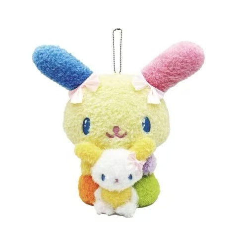 Sanrio｜Avail Usahana Fluffy with Rabbit Mascot Holder /Plush Keychain｜50x75x138 approx.