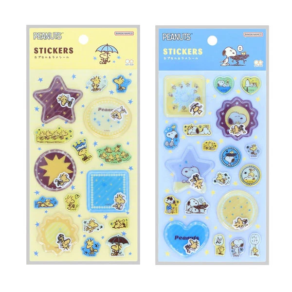 Snoopy｜Peanuts Capsule &amp; Glitter Stickers｜W90 x H160 x D2mm approx.