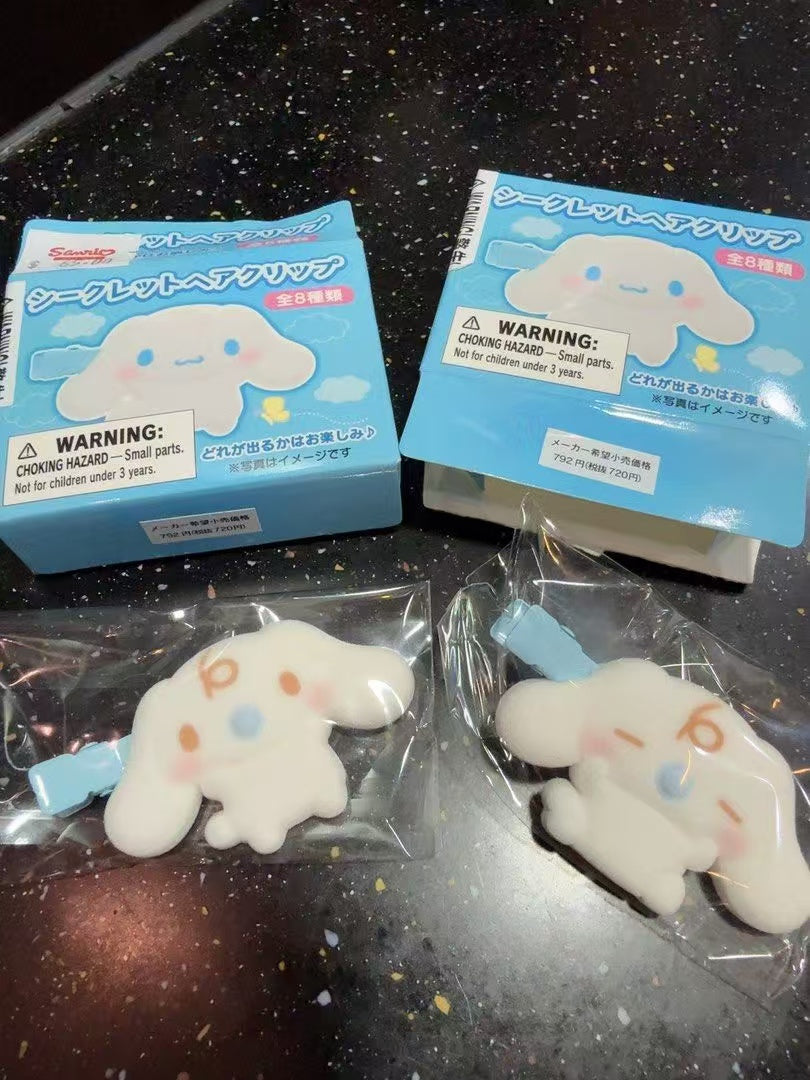 Sanrio｜Cinnamoroll Plump Cheeks Secret Hair Clip mystery bag/blind box/All 8 types｜1pcs