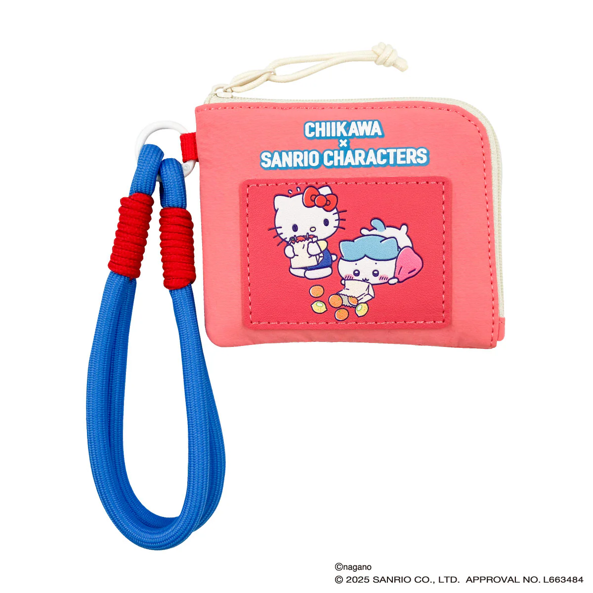 chiikawa｜Sanrio Characters Supermarket-themed Compact Wallet｜H90 x W120 x D20 mm approx.