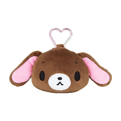 Sanrio｜Sugarbunnies Face Fluffy Plush Mini Pouch with Carabiner｜90×110×60mm approx.