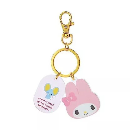 Sanrio三丽鸥｜Acrylic Face Keychain角色大赏可爱脸型亚克力钥匙扣挂件/钥匙圈/又厚又透很有质感｜约4×0.4×3.5cm