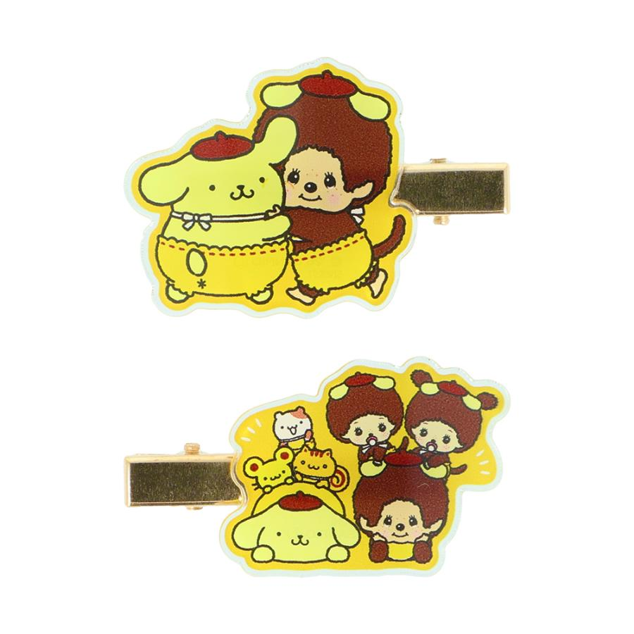Monchhichi｜Pompompurin Die-Cut Hair Clip｜W40 x H40mm x D3mm approx.