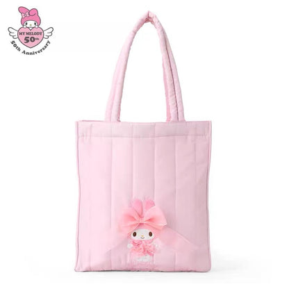 Sanrio三丽鸥｜My Melody Birthday 50th Anniversary Princess Ribbon Tote Bag 美乐蒂50周年生日粉桃甜心系列托特包/单肩包｜约40.2 x 35.7 x 7.9cm