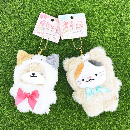Nico Nui｜Dress-up Mascot Holder /Plush Keychain｜10cm x 6cm x 6.5cm approx.