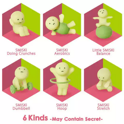 SMISKI ｜Glow Mini Figure - Exercising Series mystery bag/blind box/All 6 types｜1pcs