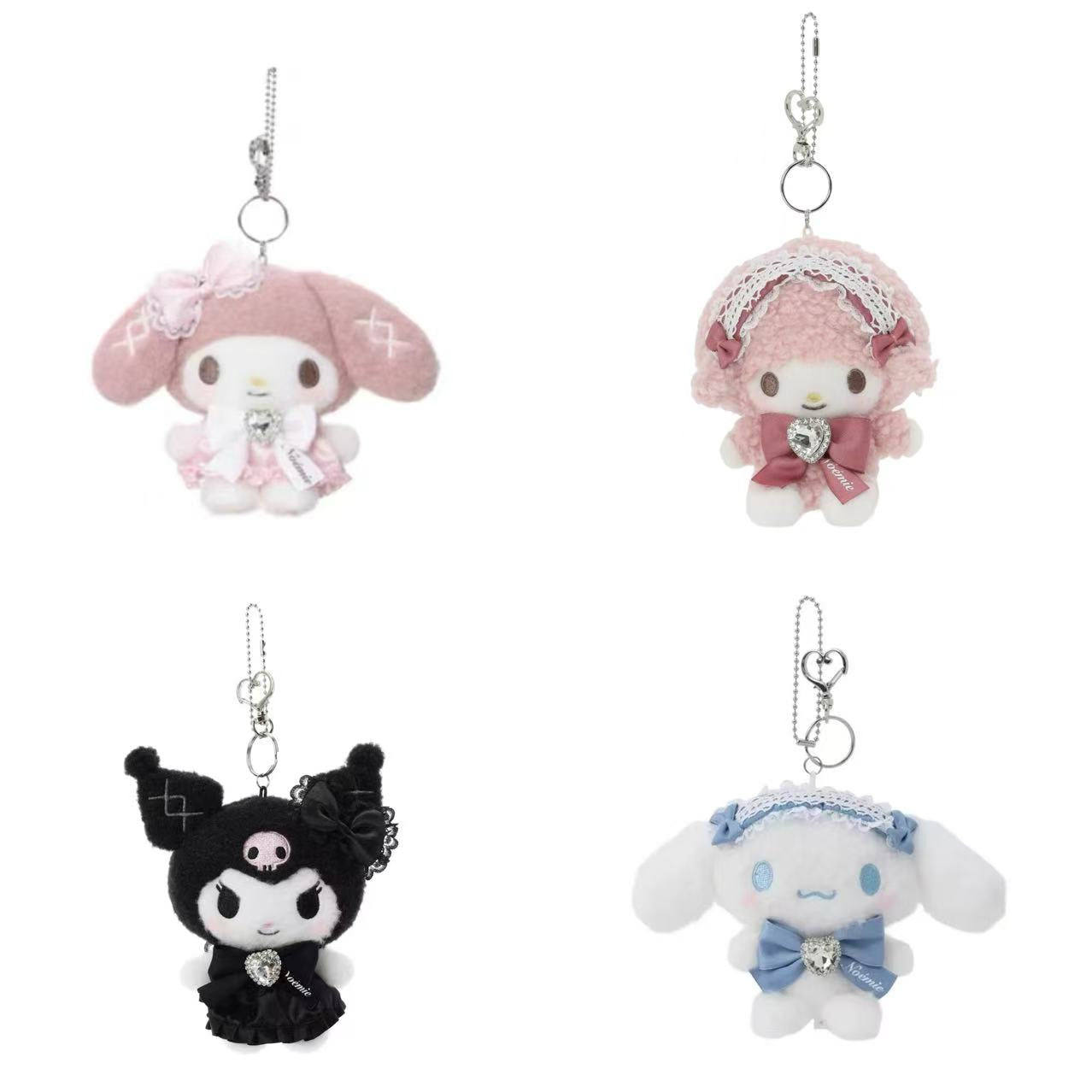 【limit 1】Sanrio｜NOEMIE Mascot Pouch Hojicha/Mascot Holder /Plush Keychain｜13 x 17 x 23cm approx.