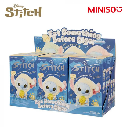 MINISO Disney Stitch Eat Something Before Sleep Series vinyl plush Keychain Blind Box