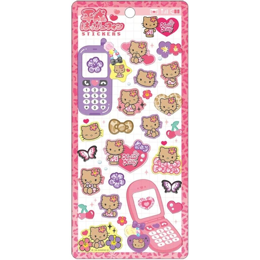 Sanrio｜Characters Heisei Happy Phone Stickers｜200 x 95mm approx.