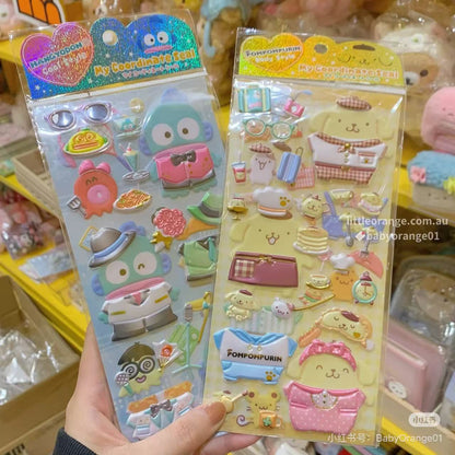 Sanrio｜Dress Up Playing Sticker｜95×195mm approx.