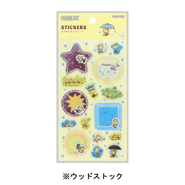 Snoopy｜Peanuts Capsule &amp; Glitter Stickers｜W90 x H160 x D2mm approx.
