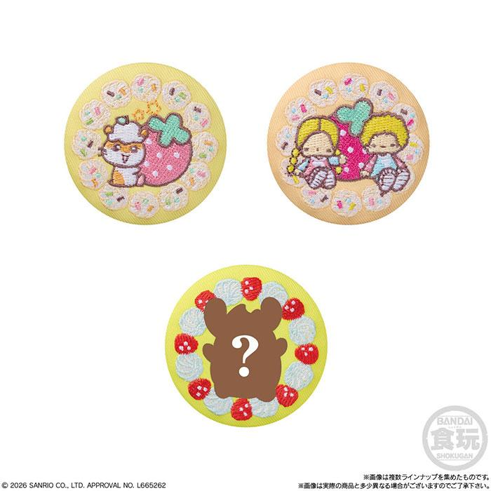 Sanrio｜Candy Sanrio Characters Embroidered Tin Badge Biscuit mystery bag/blind box/All 15 types｜1pc