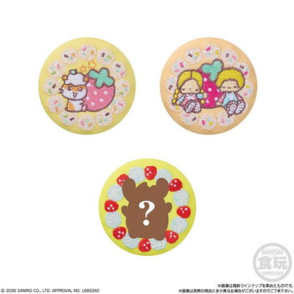 Sanrio｜Candy Sanrio Characters Embroidered Tin Badge Biscuit mystery bag/blind box/All 15 types｜1pc