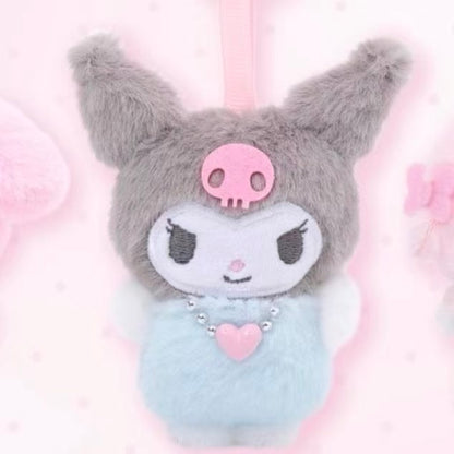 Sanrio｜kts Happy Fluffy Angel Mascot Holder /Plush Keychain