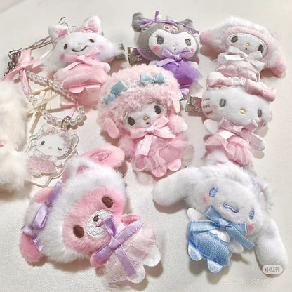 【limit 3】Sanrio｜White Cat Ballerina Characters Secret Hair Clip blindbox/All 8 types｜1pcs