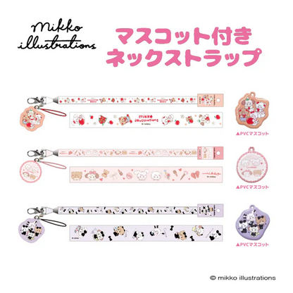mikko illustrations｜Mascot Neck Strap｜ H450xW20mm approx.