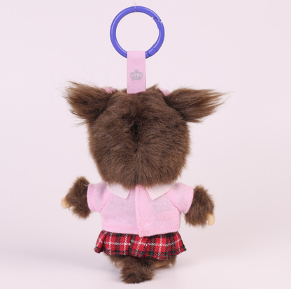 Monchhichi｜Bebichhichi school uniform Mascot Holder /Plush Keychain｜H10cm approx.