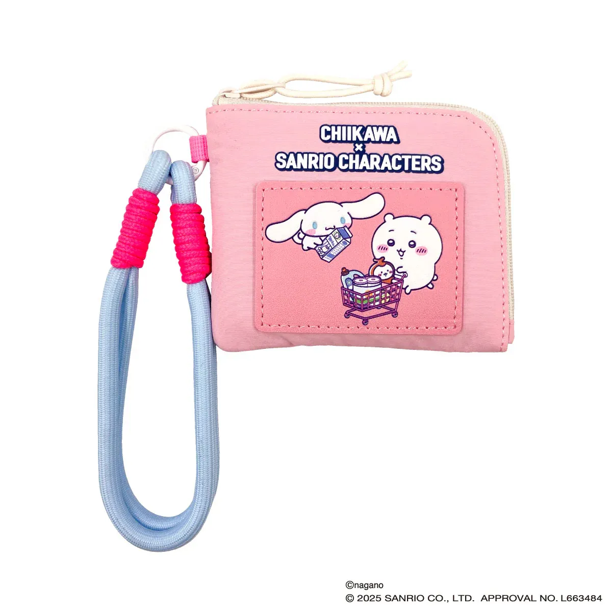 chiikawa｜Sanrio Characters Supermarket-themed Compact Wallet｜H90 x W120 x D20 mm approx.