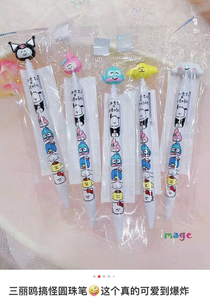 Sanrio｜Oekakisan ×Sanrio large head black ballpoint pen large head｜0.5mm