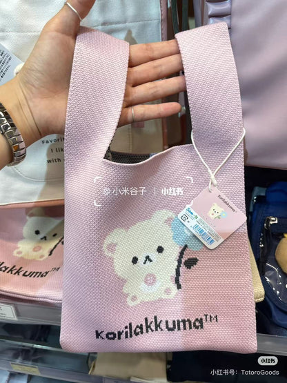 Rilakkuma｜Basic Rilakkuma Flower Jacquard Woven Mini Tote Bag｜360×200mm approx.
