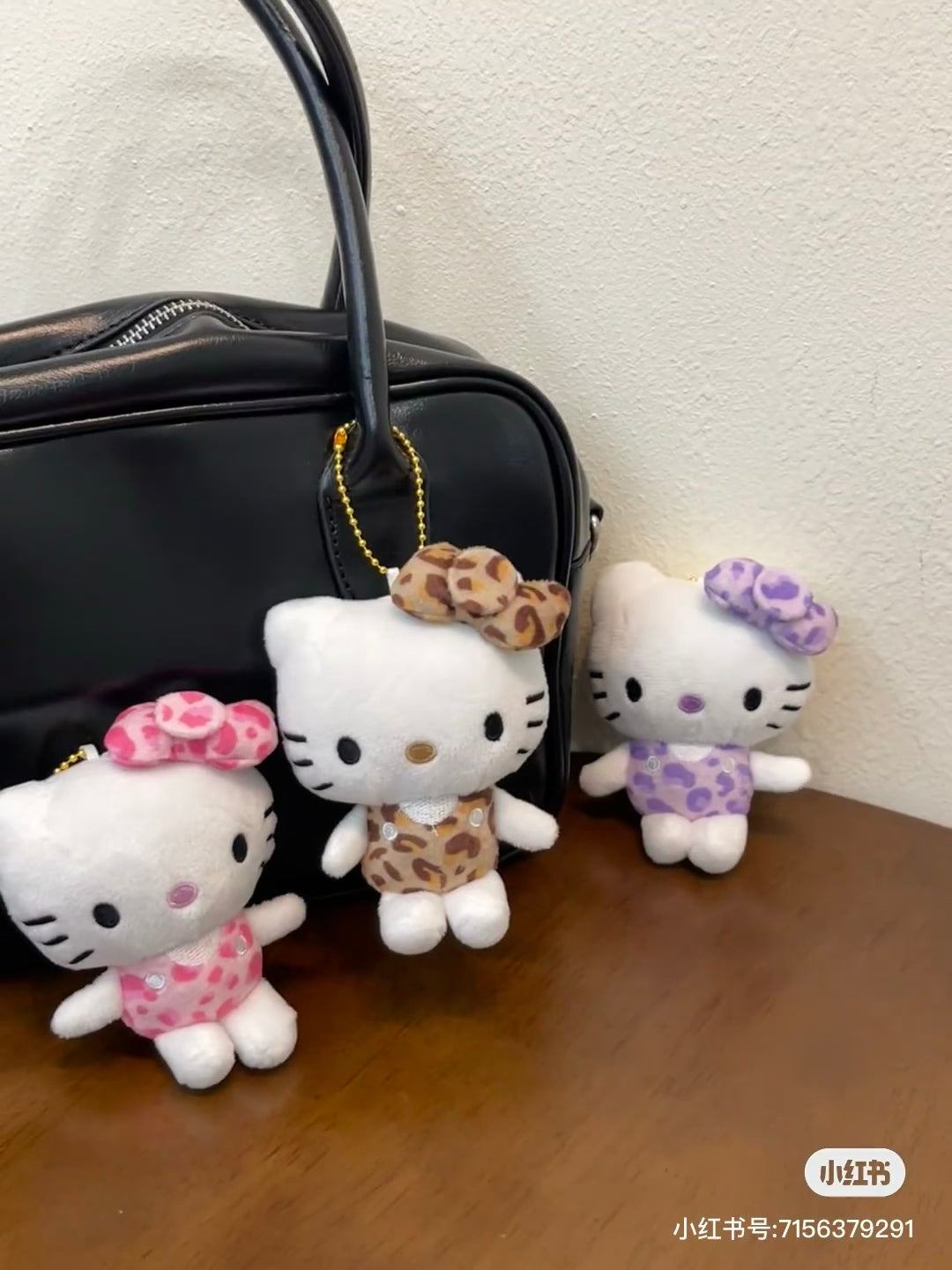 Sanrio｜Avail  hello kitty leopard Purple Mascot Holder /Plush Keychain