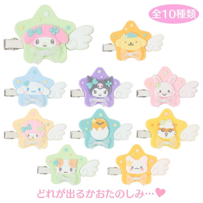 Sanrio｜Sparkling Wish Characters Flocked Star Hair Clip（B）mystery bag/blind box/All 8 types｜1pcs