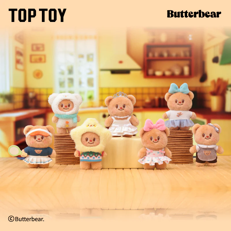 TOPTOY Butterbear Versatile Wardrobe Plush Keychain Series Blind Box