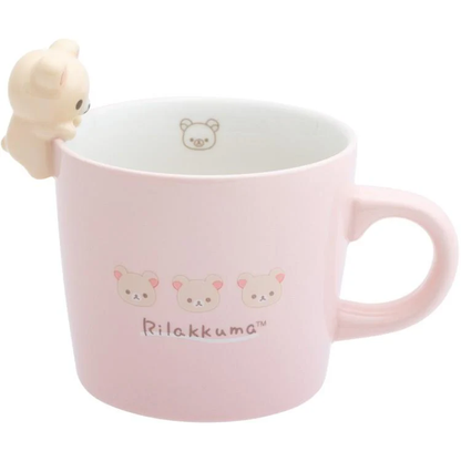 Rilakkuma｜Ceramic Mug with Nokkari Figure｜120×120×105mm approx.
